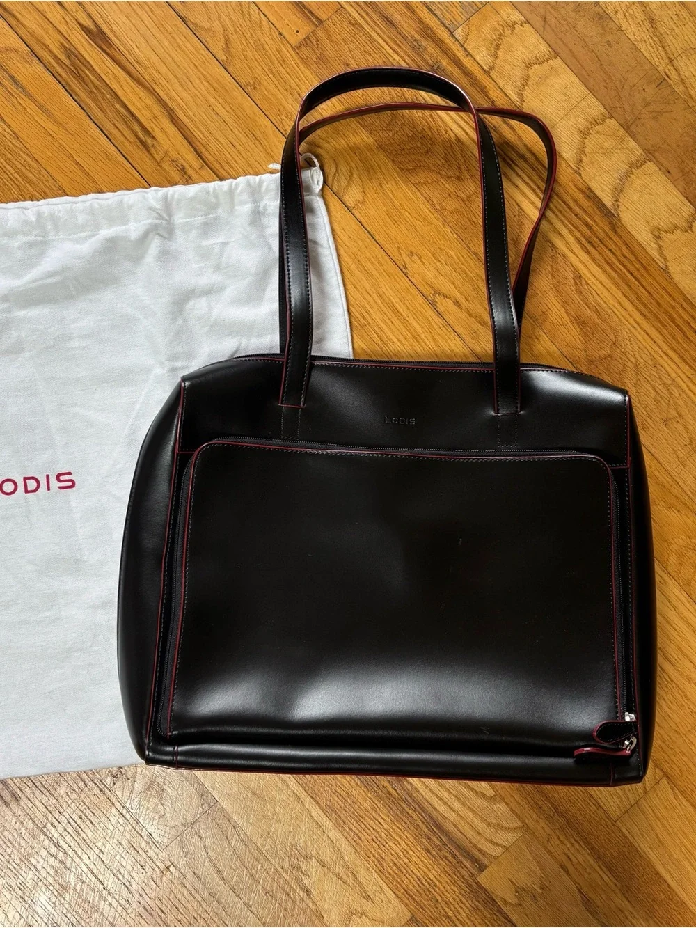 Band new Lodis Audrey Zip Top Tote with Organization - Black